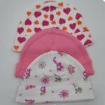 LOT DE 3 BONNETS BÉBÉ