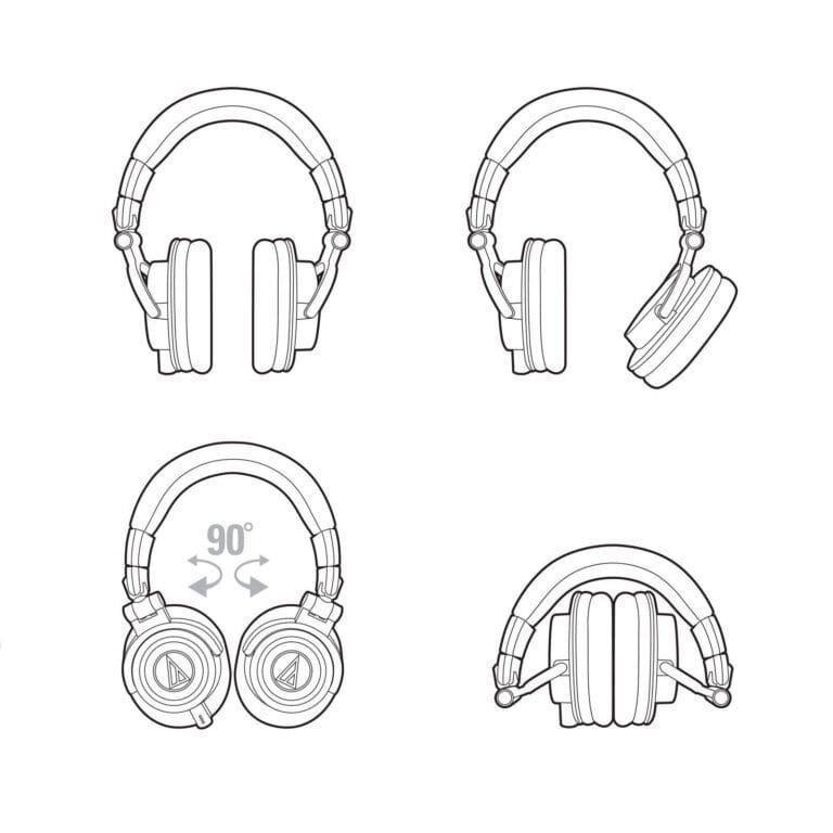 Audio-Technica ATH-M50X Casque studio, fermé – Image 3