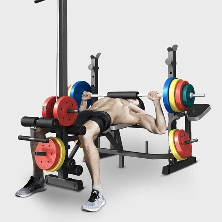 Banc de musculation multifonction, banc de musculation olympique réglable pour entraînement complet du corps et exercices de gym à domicile, appareil de musculation sans barre – Image 5