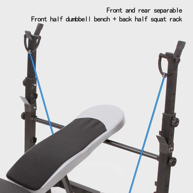 Banc de musculation multifonction, banc de musculation olympique réglable pour entraînement complet du corps et exercices de gym à domicile, appareil de musculation sans barre – Image 4