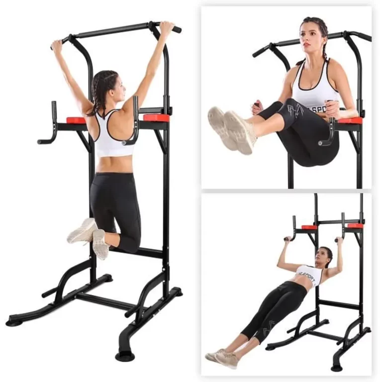 Chaise Romaine Power Tower,Tour de Musculation Multifonctions Barre de Traction,Entraîneur pour Abdominaux,Dos et Triceps, Pull-ups – Image 2