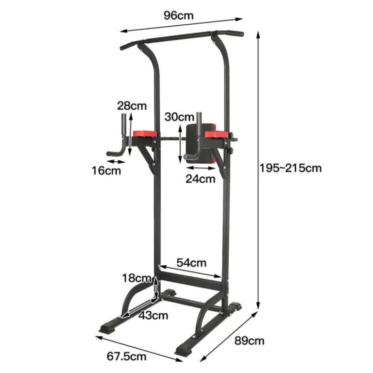 Chaise Romaine Power Tower,Tour de Musculation Multifonctions Barre de Traction,Entraîneur pour Abdominaux,Dos et Triceps, Pull-ups – Image 5