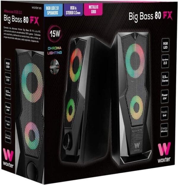 Enceintes gaming – Woxter BIG Bass 80 FX