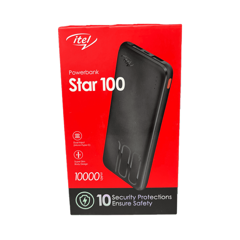 Itel Star 100 – 10000mah Power Bank Double Charge