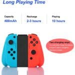 Controller sans fil Nintendo Switch T-13 Handgrip for switch – Bleut/Rouge – Image 2