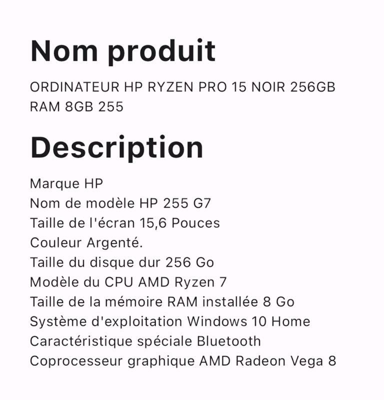 HP Ryzen 255 G8 15,6 5 RAM 8 Go SSD 256 Go  (RECONDITIONNEE) – Image 2