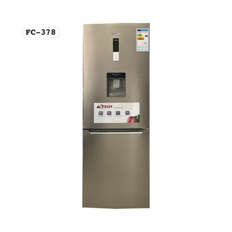 REFRIGERATEUR ASTECH COMBINE 3TIROIRS 322LITRES NO FROST AVEC FONTAINE SILVER FC378INO  OG