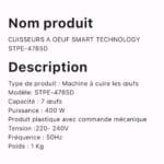 CUISSEURS A ŒUF SMART TECHNOLOGY STPE 4785D – Image 2