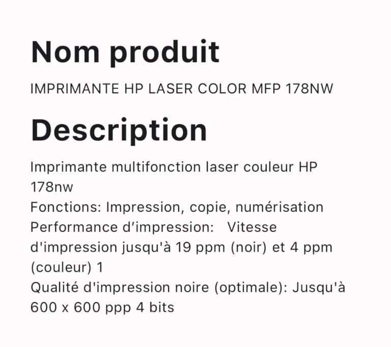 IMPRIMANTE HP LASER COLOR MFP178NW – Image 5