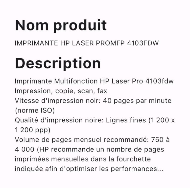 IMPRIMANTE HP LASER PROMFP 4103FDW – Image 4