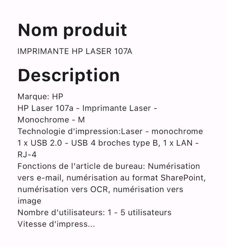 IMPRIMANTE HP LASER 107A – Image 7