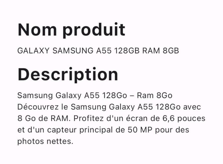 GALAXY SAMSUNG A55 128GB RAM 8GB – Image 4