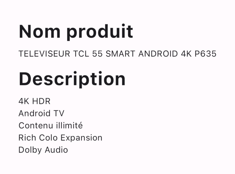 TELEVISEUR TCL 55 SMART ANDROID 4K P635 – Image 2