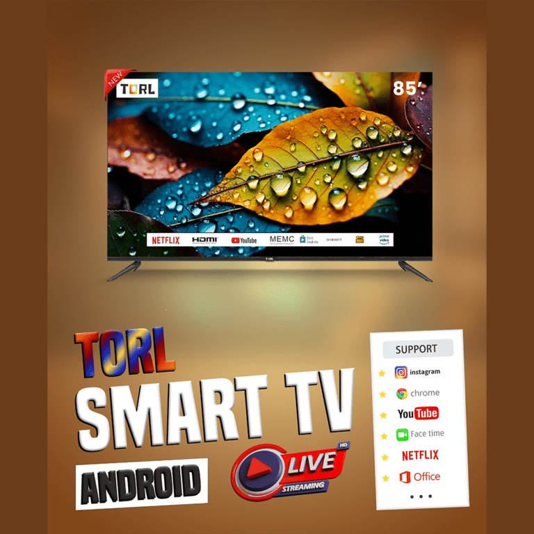 TELEVISEUR TORL 32 ANDROID SMART TV ANTI CASSE SECAM DVB-T2 – Image 2