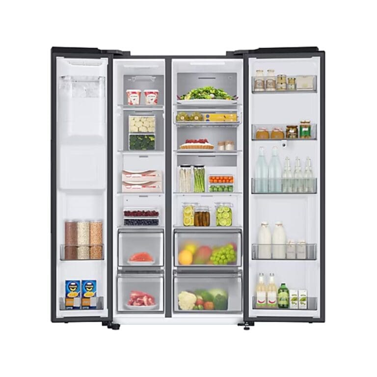 REFRIGERATEUR SAMSUNG SIDE BY SIDE FAMILY 2 PORTES AVEC DIST, GLACON ET ECRAN NOIR – Image 5