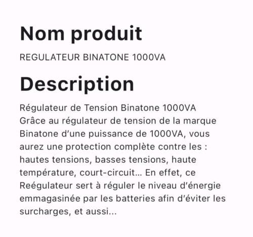 REGULATEUR BINATONE 1000VA – Image 2