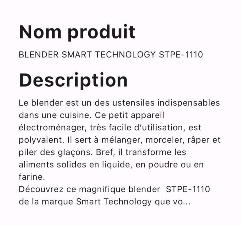 BLENDER SMART TECHNOLOGY STPE-1110 – Image 2