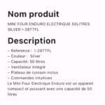 MINI FOUR ENDURO ELECTRIQUE 50LITRES SILVER I-28TTFL – Image 2