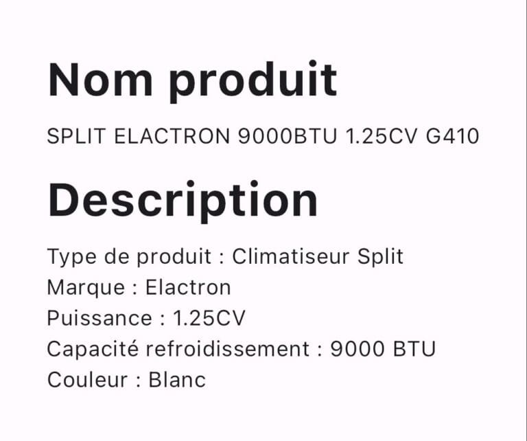 SPLIT ELACTRON 9000BTU 1.25CV G410 – Image 2