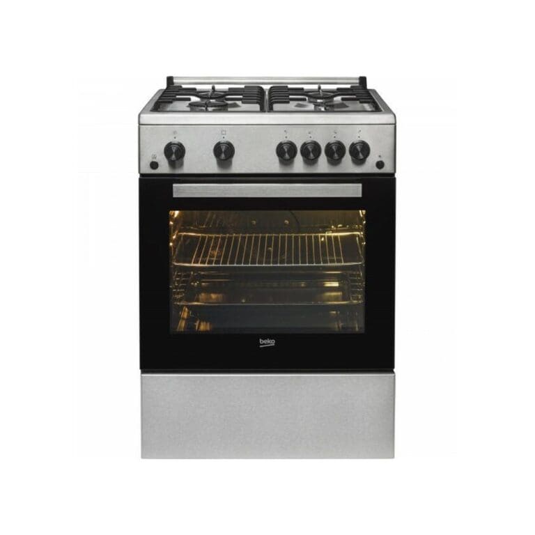 CUISINIERE BEKO 4FEUX 60X60 A GAZ FULL OPTION  INOX FSGT62110D