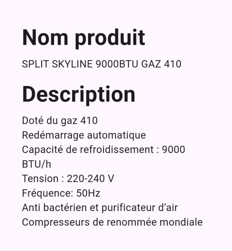 SLIPT SKYLINE 18000BTU GAZ 410 – Image 4