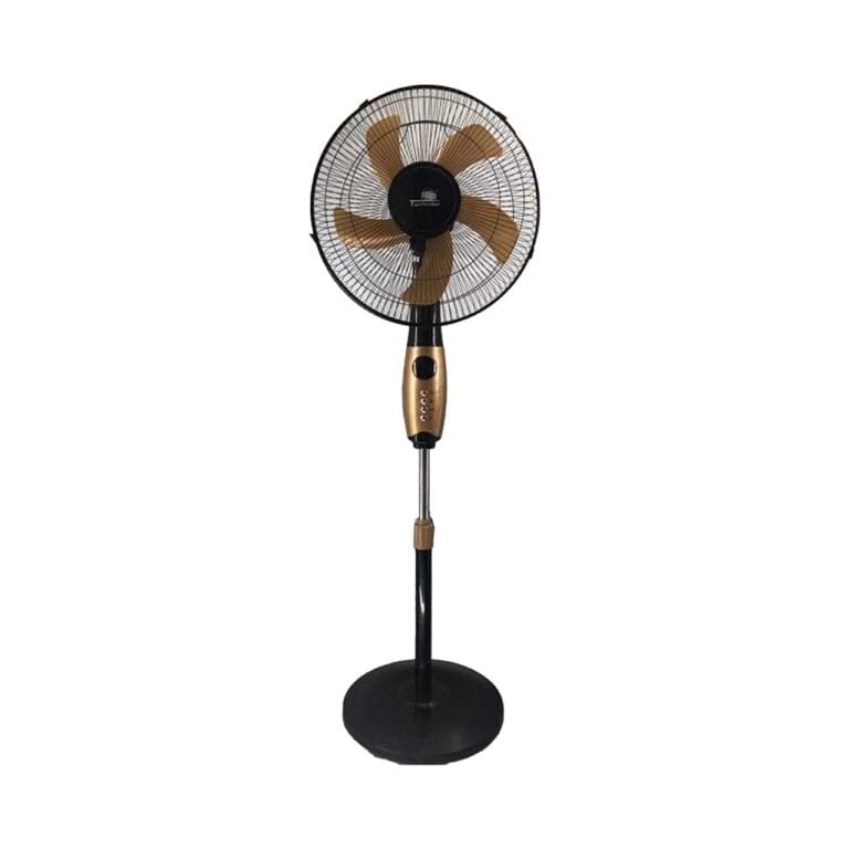 VENTILATEUR TIGERBROTHER 16" SUR PIED AVEC COMMAND NOIR DORE FS40