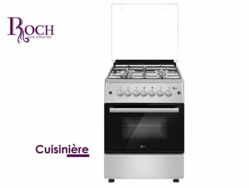 CUISINIERE ROCH 4FEUX 60X60 INOX FULL OPTION