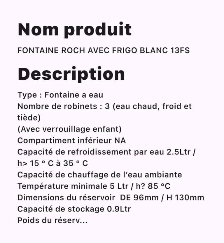 FONTAINE ROCH AVEC FRIGO 13FS – Image 2