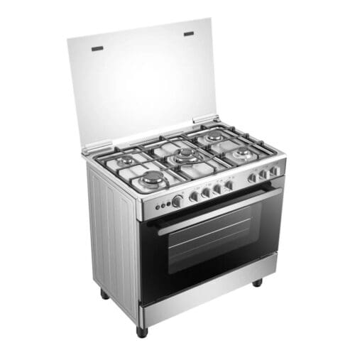 CUISINIERE HISENSE 5FEUX 90X60 A GAZ SILVER – Image 3