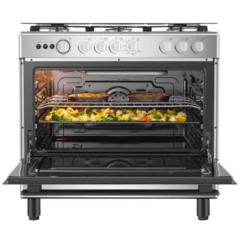 CUISINIERE HISENSE 5FEUX 90X60 A GAZ SILVER – Image 4