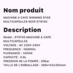 MACHINE A CAFE WINNING STAR MULTICAPSULES NOIR ST9745 – Image 2