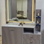 Chambre À Coucher Armoire 6Battants 6Pièces GRIS BEIGE  PUSAT – Image 3
