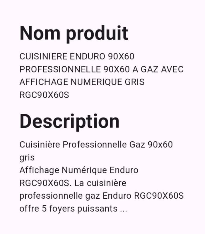 CUISINIERE ENDURO 90X60 PROFESSIONNELLE 90X60 A GAZ RGC90X60S – Image 2