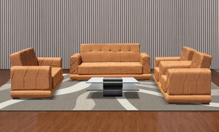 Salon OPUS 7Places TISSU&SIMILI CUIR COULEUR AU CHOIX SDM033