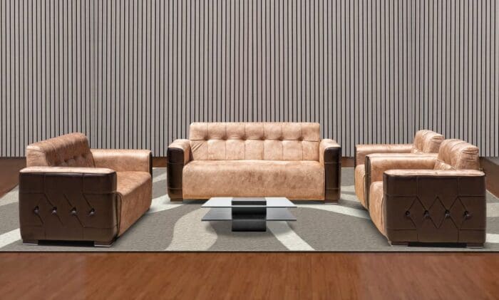 Salon Paradise 7Places TISSU&SIMILI Cuir Au Choix SDM014