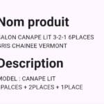 Salon Canapé Lit 3-2-1 6Places Vert Marbre POLO – Image 3