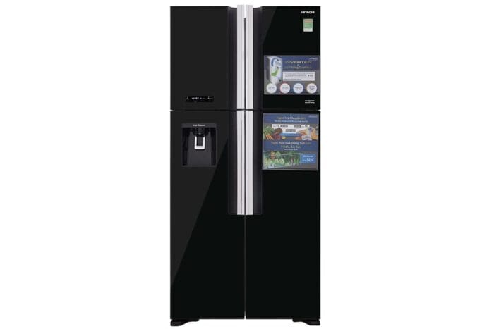 Réfrégirateur HITACHI 4 Portes 550 Litres Avec Fontaine Noir RW690P7B – Image 3