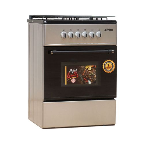 Cuisinière Astech 4Feux A Gaz Avec Four a Gaz Gris CK60LDRM