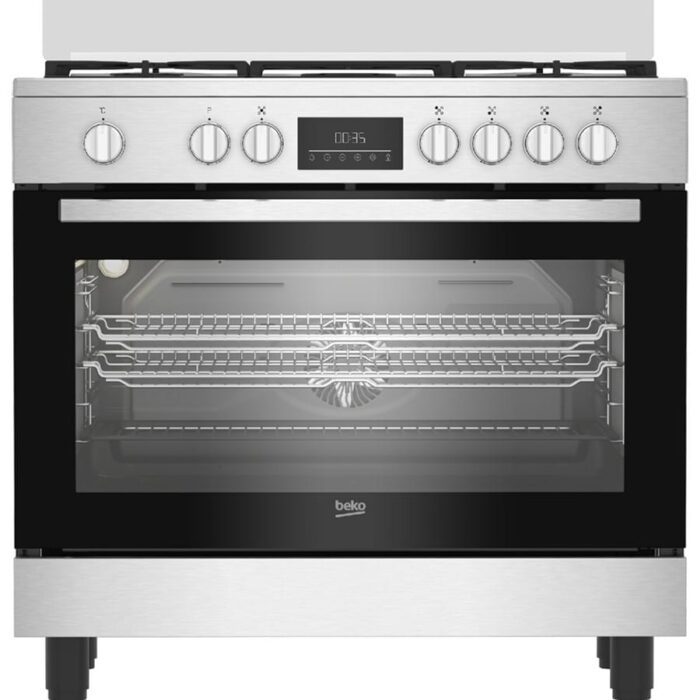 Cuisiniere Beko 5Feux Option Ventilo + Four électrique INOX BGM11226EX – Image 3
