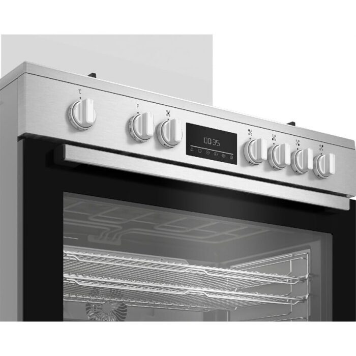Cuisiniere Beko 5Feux Option Ventilo + Four électrique INOX BGM11226EX – Image 5